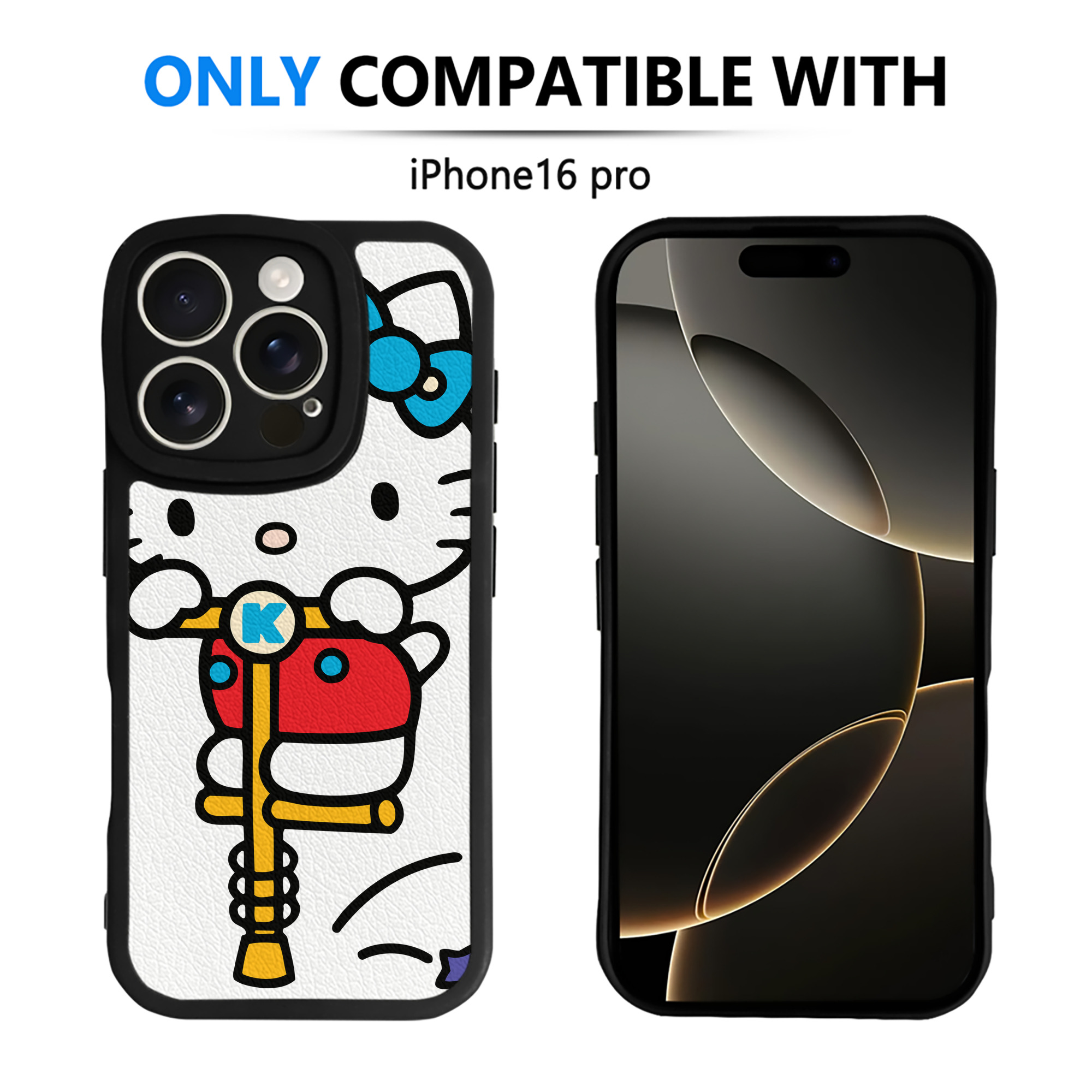 （画像用） Hello Kitty ハローキティ 【iPhone 16シリーズ対応】シリコンスマホケース（レザー調） 材質：シリコン